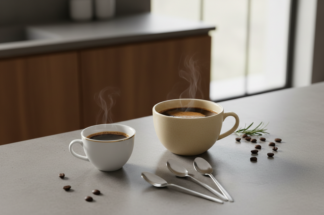 Diferencia entre cuchara de moka 10 cm y 12 cm para café