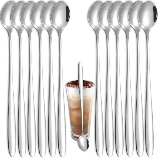 Cuchara de cafe larga acero inoxidable - Pack de 12