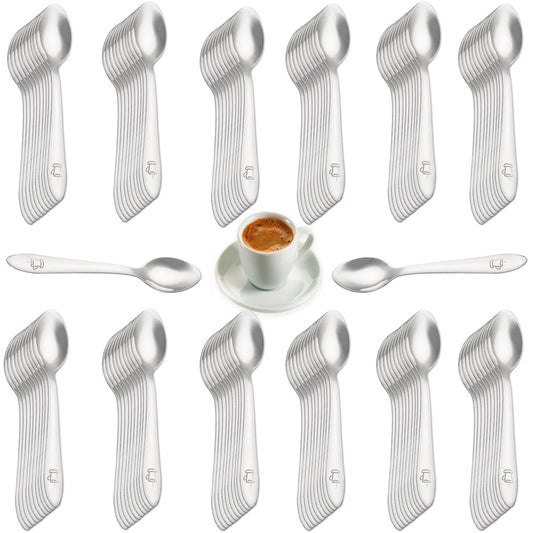 Cuchara moka 10 cm de acero inoxidable, lote de 500 unidades para hostelería