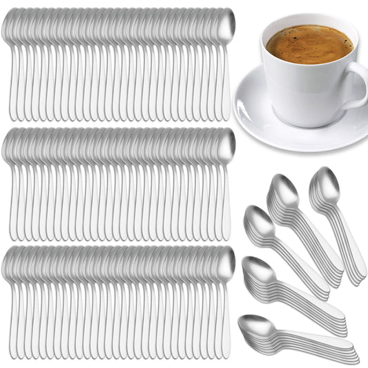Cucharita de café 12 cm de acero inoxidable, lote de 500 unidades para hostelería