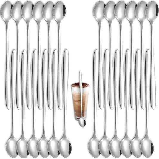 Cuchara de cafe larga acero inoxidable - Pack de 24