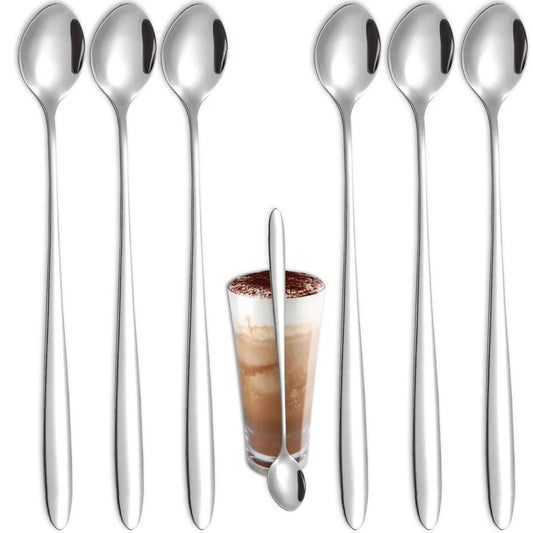 Cuchara de cafe larga acero inoxidable - Pack de 6