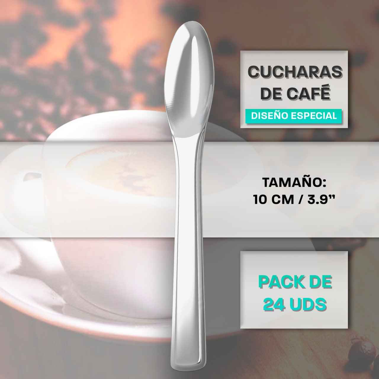 Cucharillas café diseño elegante - Pack 24 uds - cucharadecafe.es