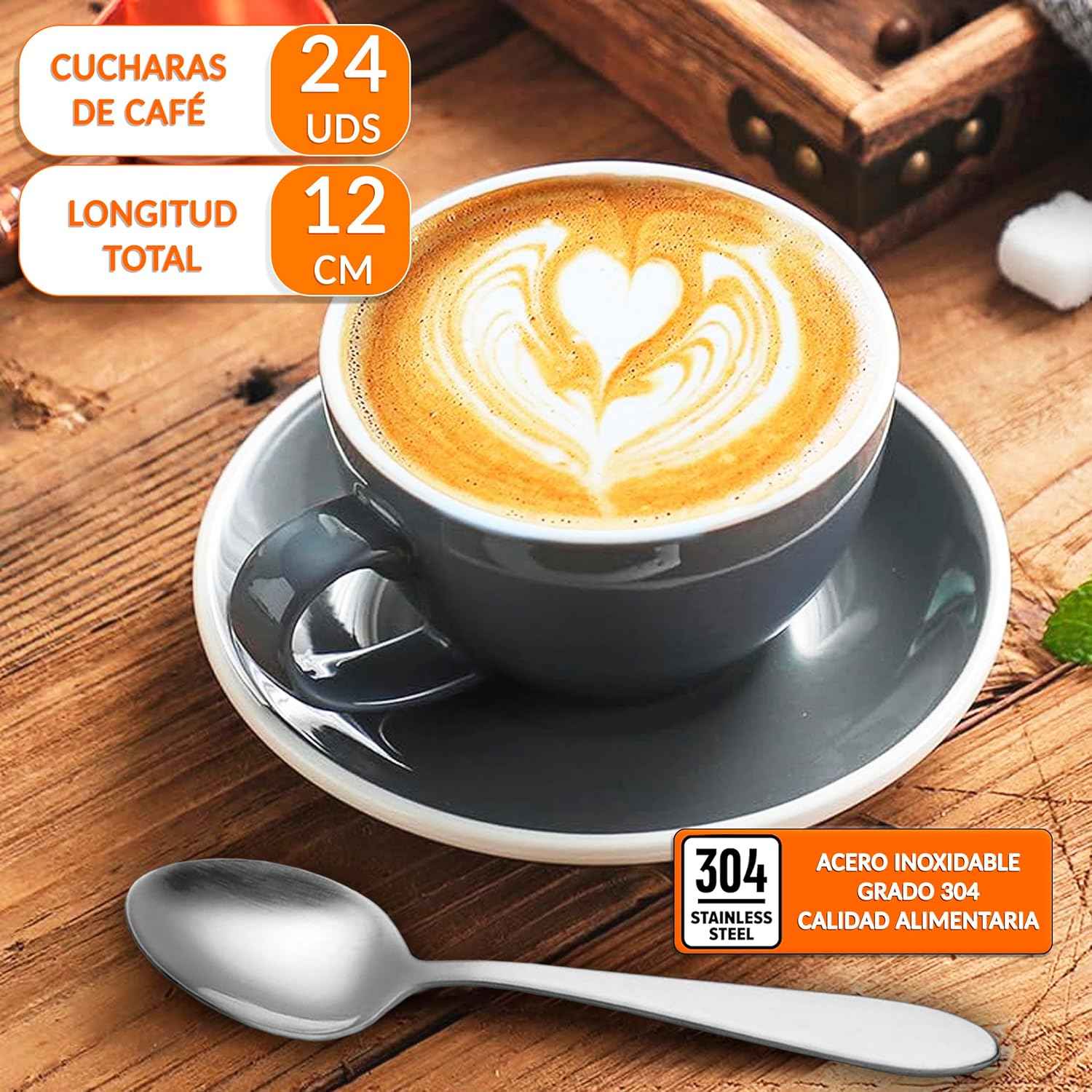 Cucharita café 12 cm - Pack 24 uds - cucharadecafe.es