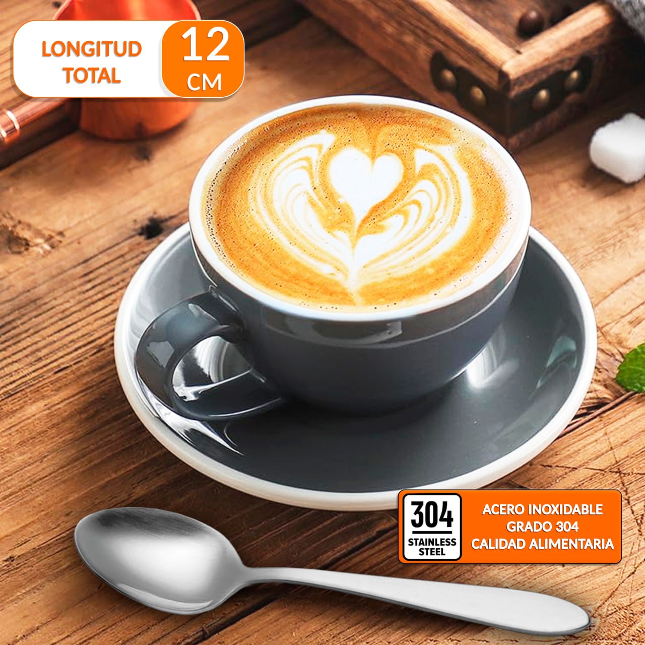 Cucharitas de café de 12 cm para café y té en hostelería