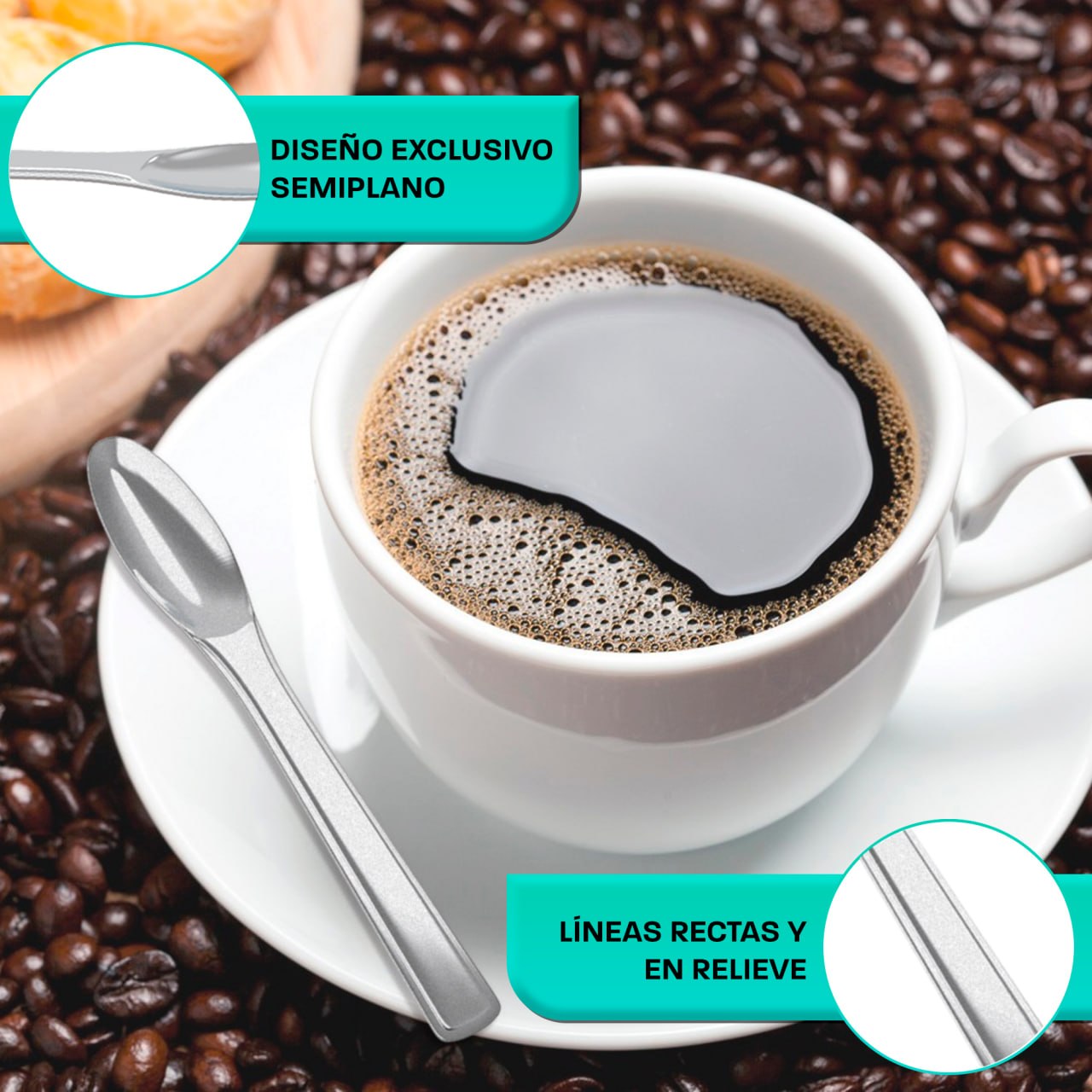 Lote de 500 cucharillas de café de diseño para hostelería