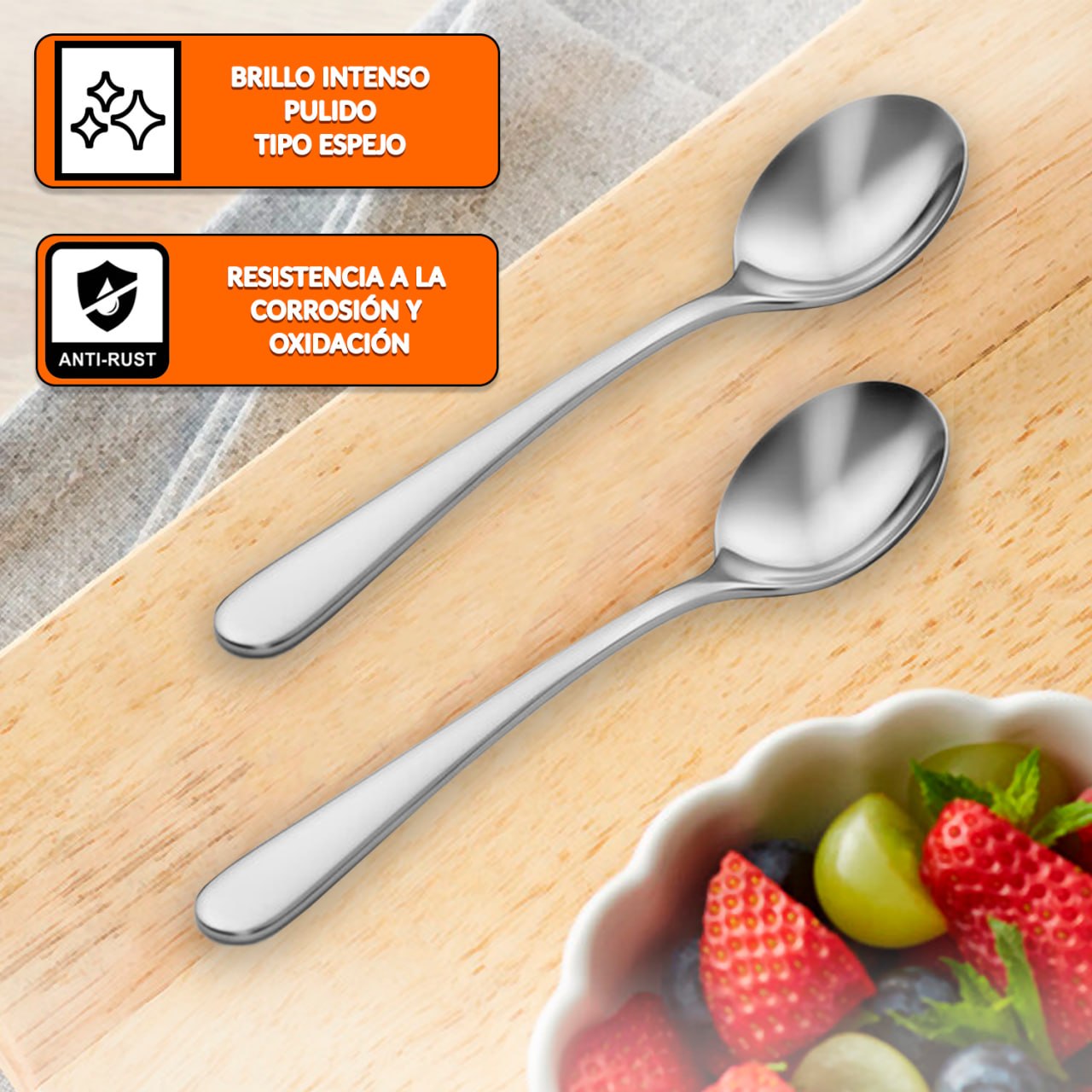 Lote de 500 cucharas de postre 14 cm para restaurantes y cafeterías