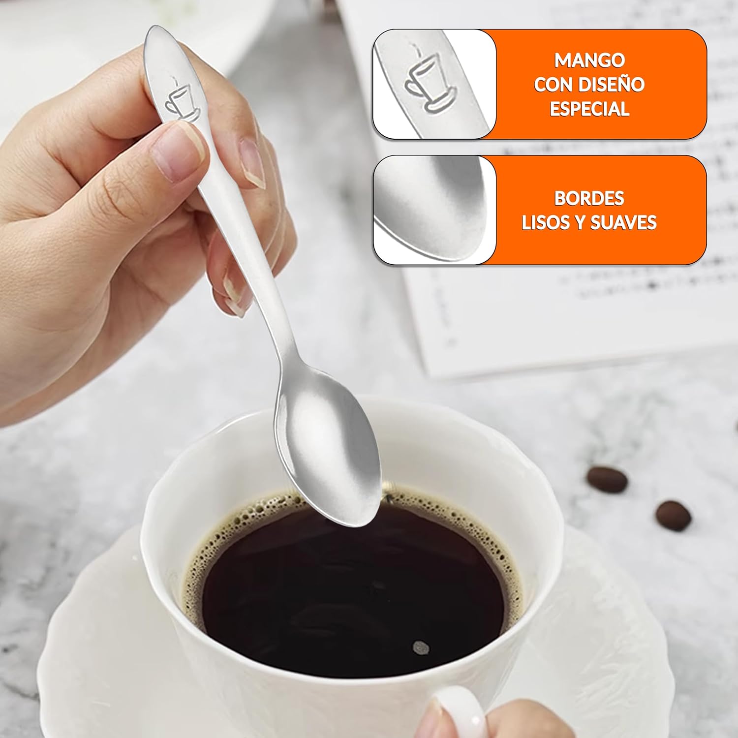 Lote de 500 cucharas moka 10 cm para bares y cafeterías