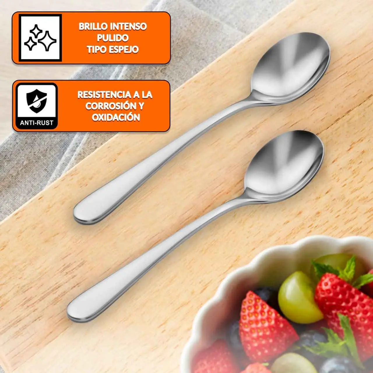 Cuchara de postre 14 cm - Pack 48 uds - cucharadecafe.es