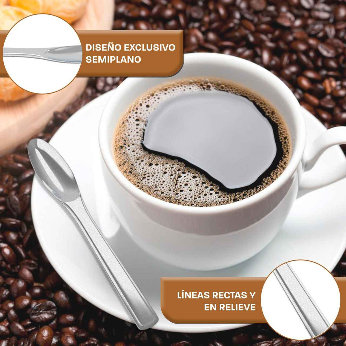 Muestrario profesional — 6 cucharillas de café para hostelería