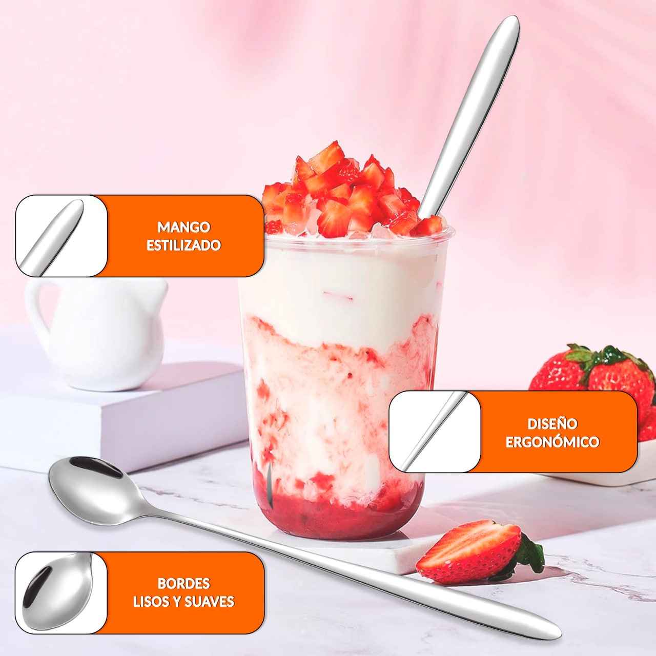 Cuchara postre larga regalo - Pack 24 uds - cucharadecafe.es