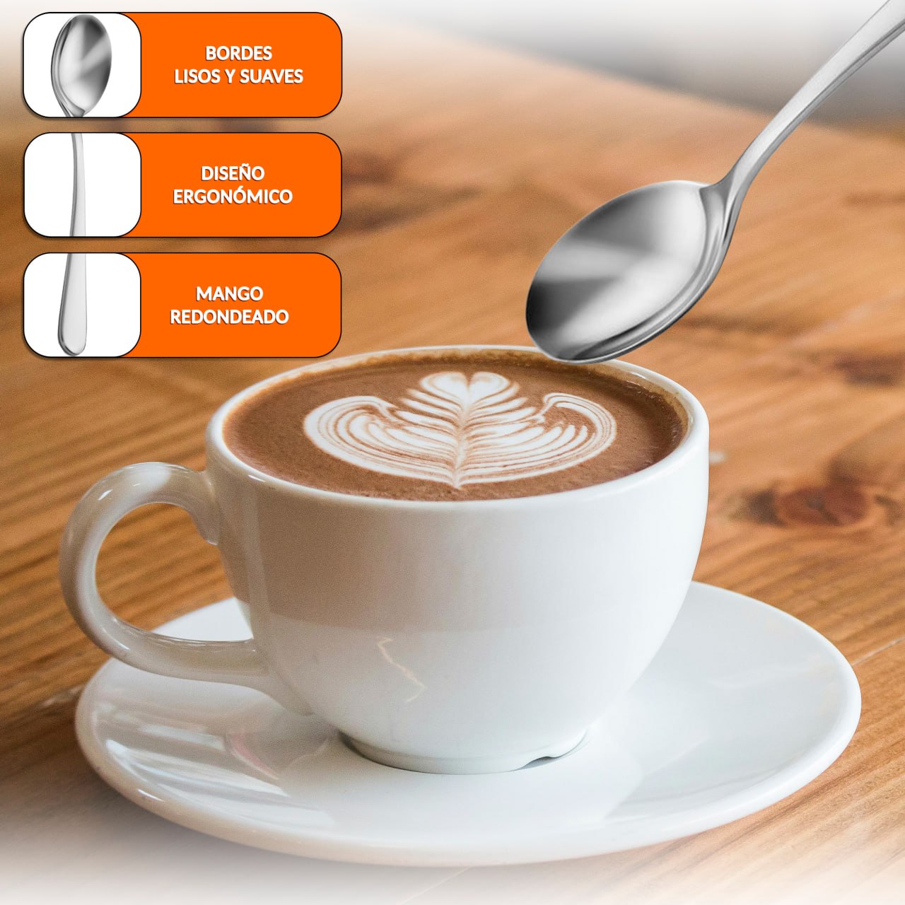 Lote de 1.000 cucharas de café 14 cm para eventos y catering