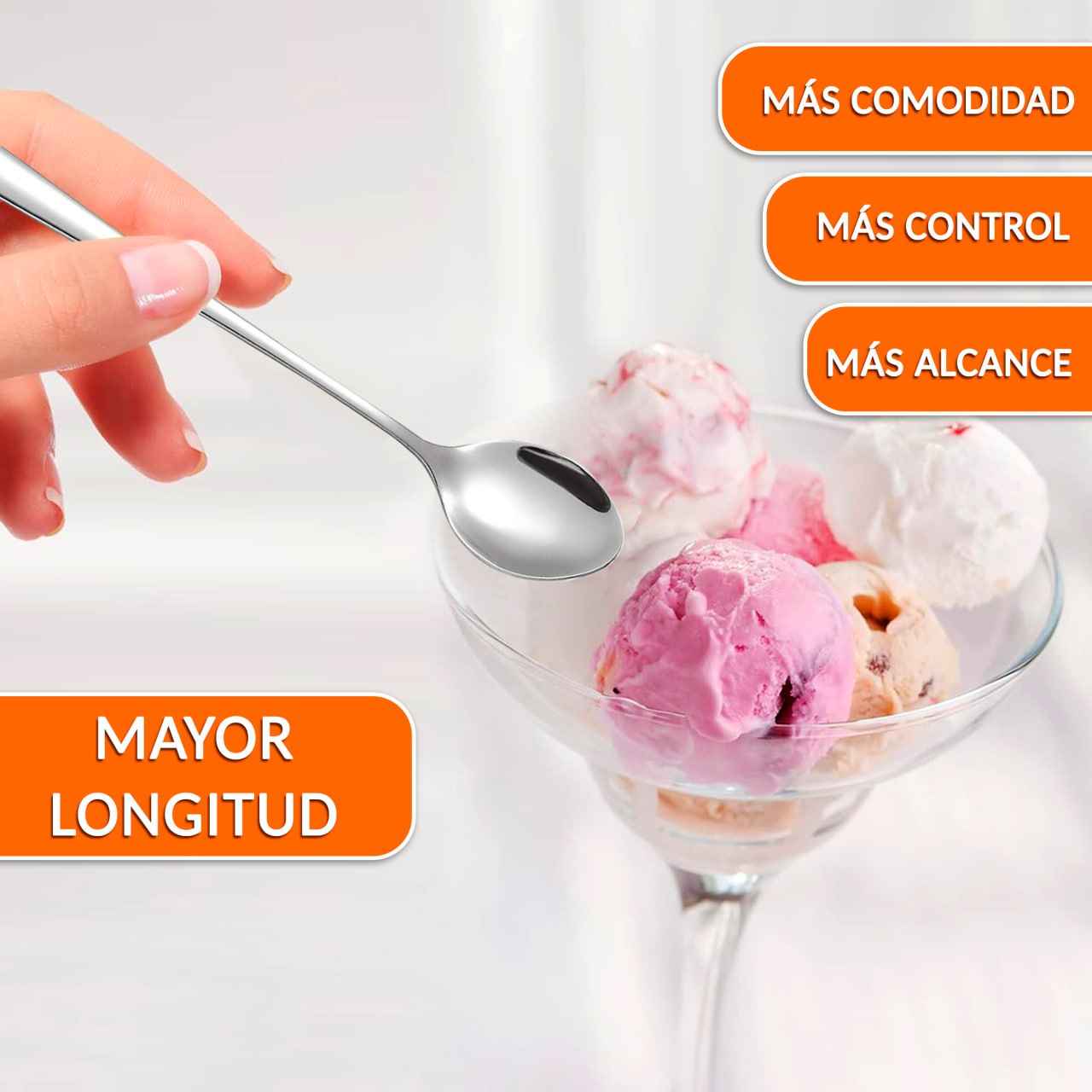 Cuchara postre larga - Pack 24 uds hostelería - cucharadecafe.es