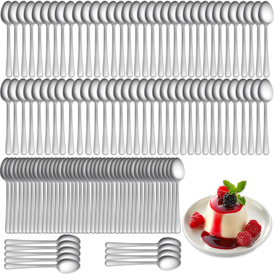 Cuchara de postre 14 cm de acero inoxidable, lote de 500 unidades para hostelería
